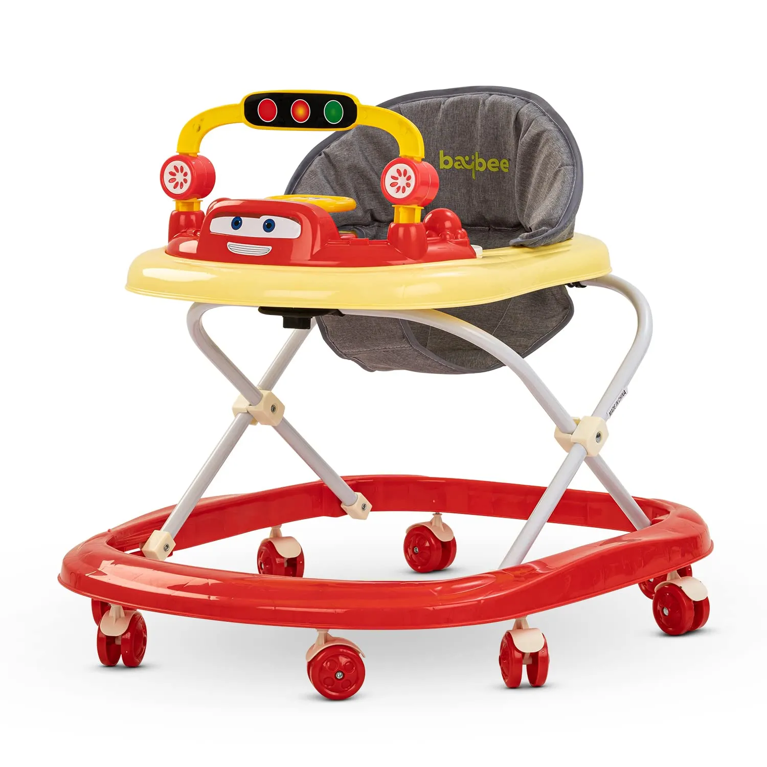 Baybee Luno Baby Walker for Kids with 3 Height Adjustable, Tray & Removeable Musical Toys
