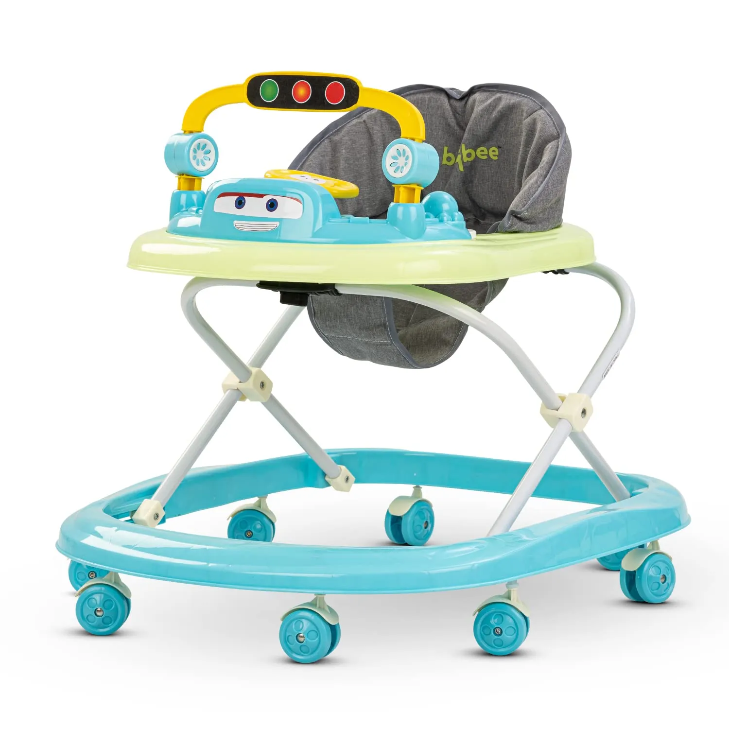 Baybee Luno Baby Walker for Kids with 3 Height Adjustable, Tray & Removeable Musical Toys