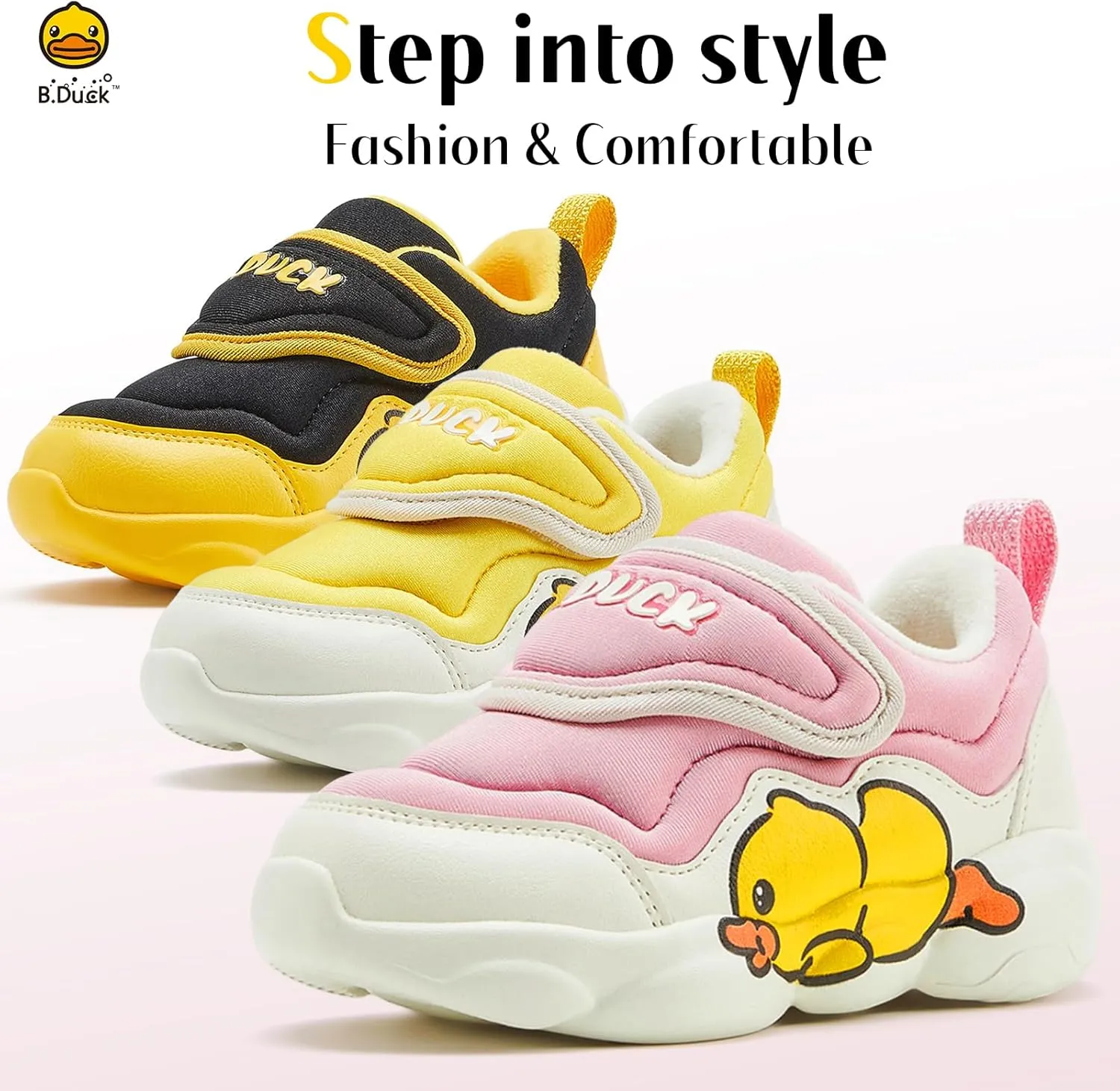 B.Duck Toddler Shoes for Girl and Boy - Warm and Cozy Kids Sneakers