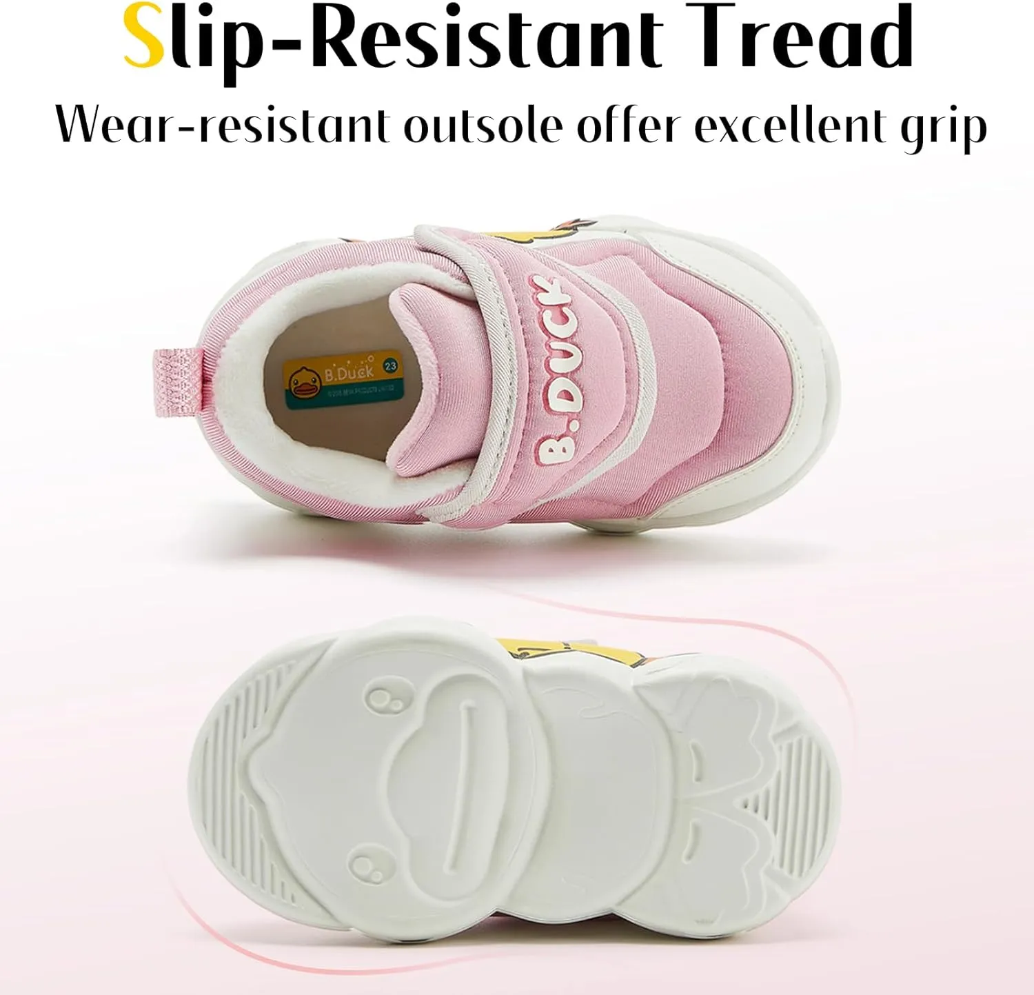 B.Duck Toddler Shoes for Girl and Boy - Warm and Cozy Kids Sneakers