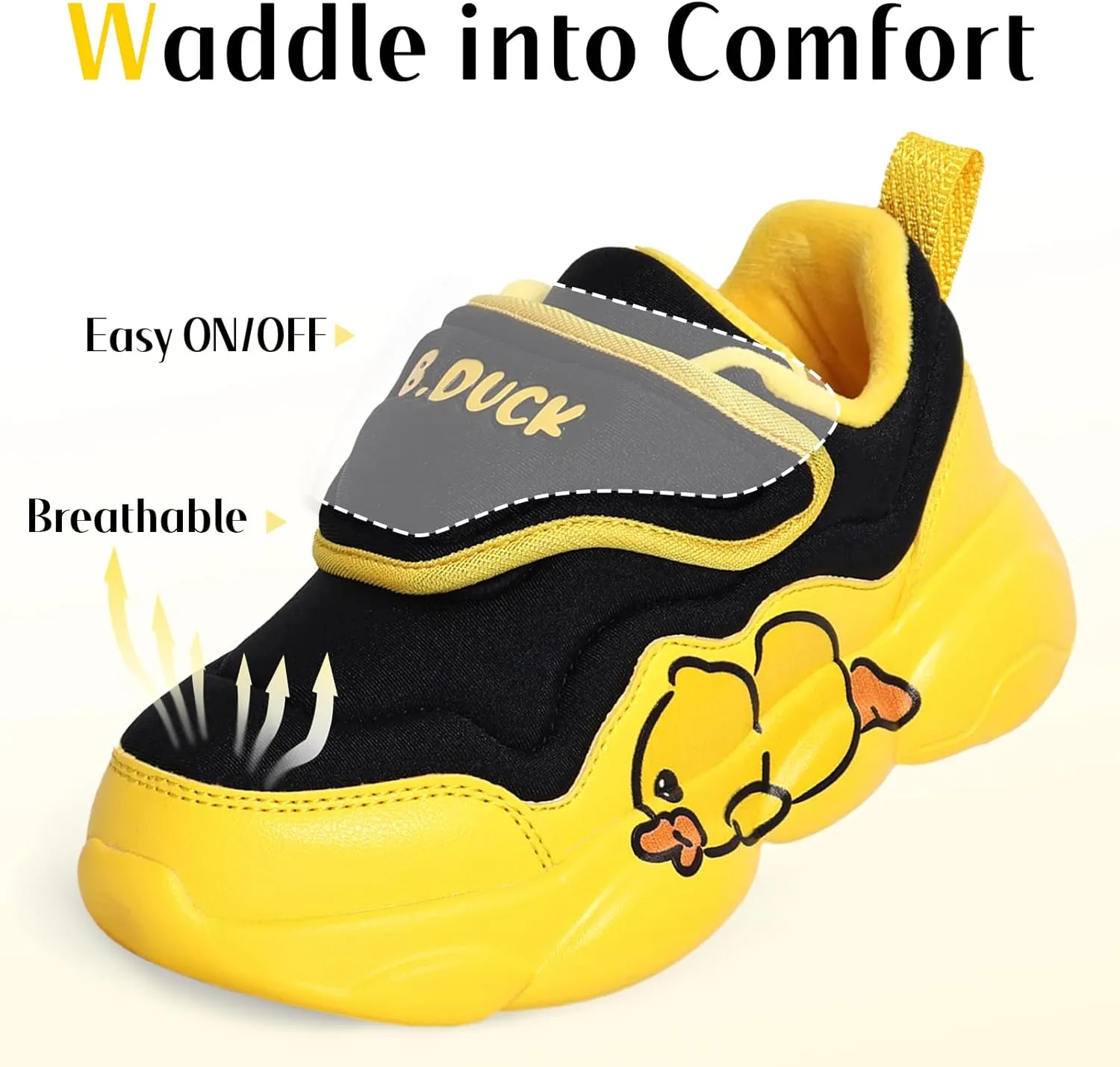 B.Duck Toddler Shoes for Girl and Boy - Warm and Cozy Kids Sneakers