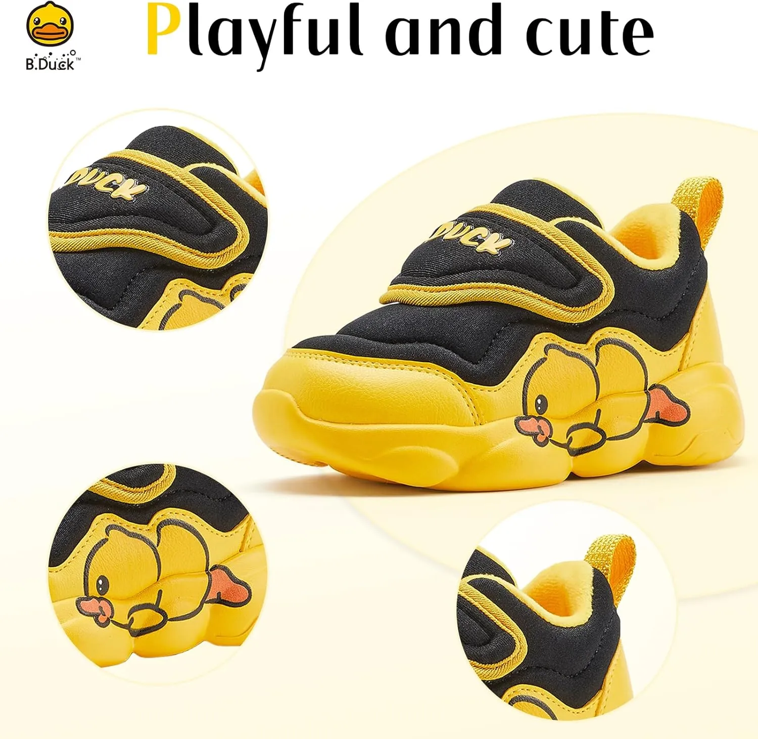 B.Duck Toddler Shoes for Girl and Boy - Warm and Cozy Kids Sneakers