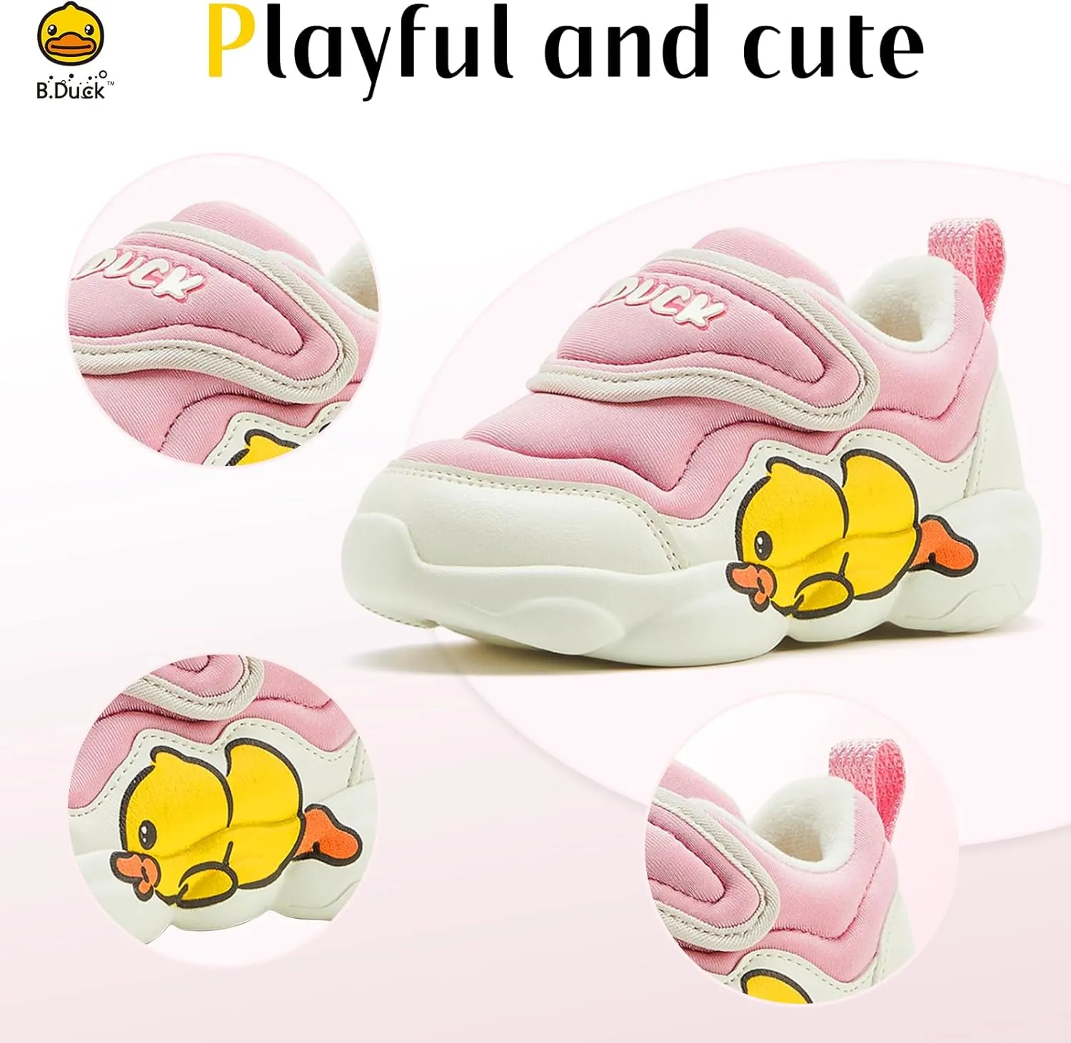 B.Duck Toddler Shoes for Girl and Boy - Warm and Cozy Kids Sneakers