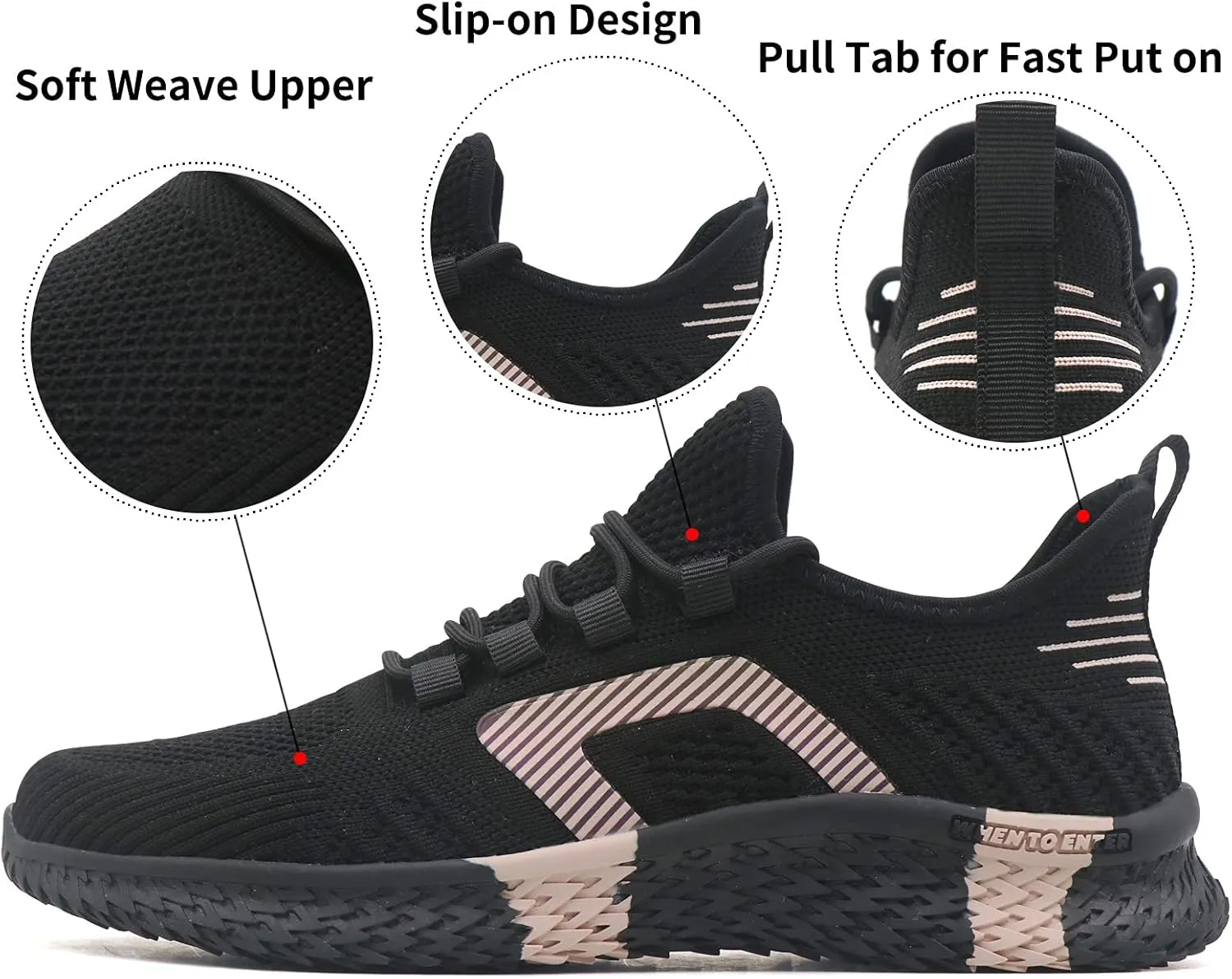 Beita Womens Running Shoes Non Slip Walking Sneakers Breathable Sports Shoes for Gym Travel Work