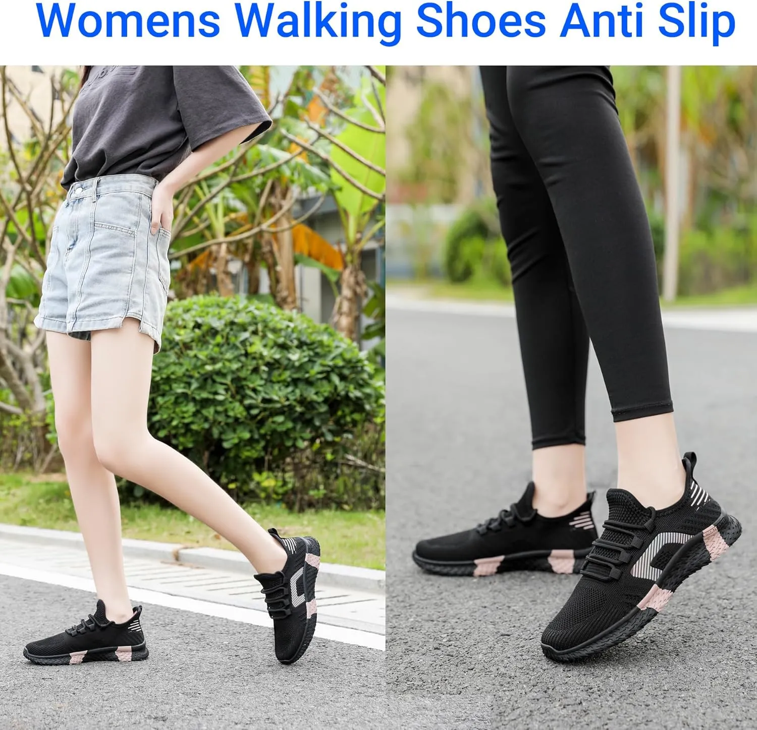 Beita Womens Running Shoes Non Slip Walking Sneakers Breathable Sports Shoes for Gym Travel Work