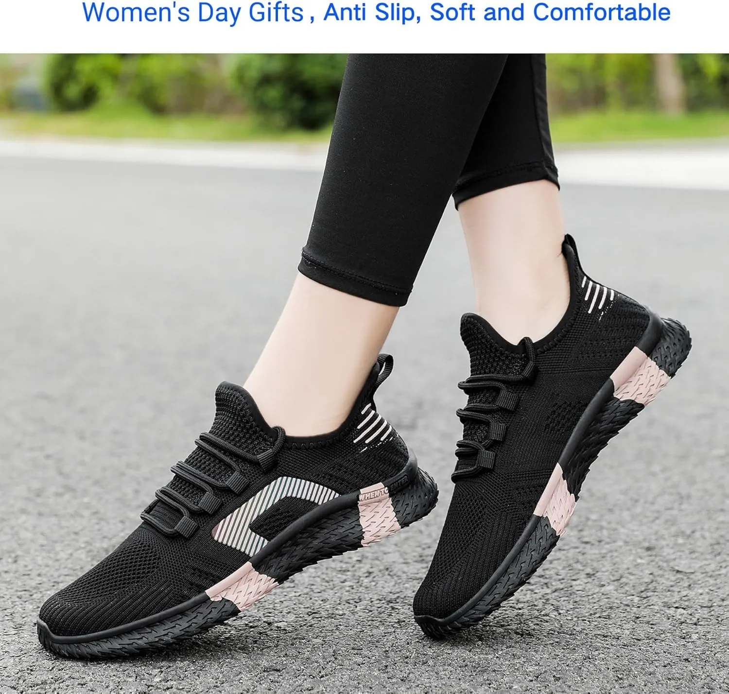 Beita Womens Running Shoes Non Slip Walking Sneakers Breathable Sports Shoes for Gym Travel Work