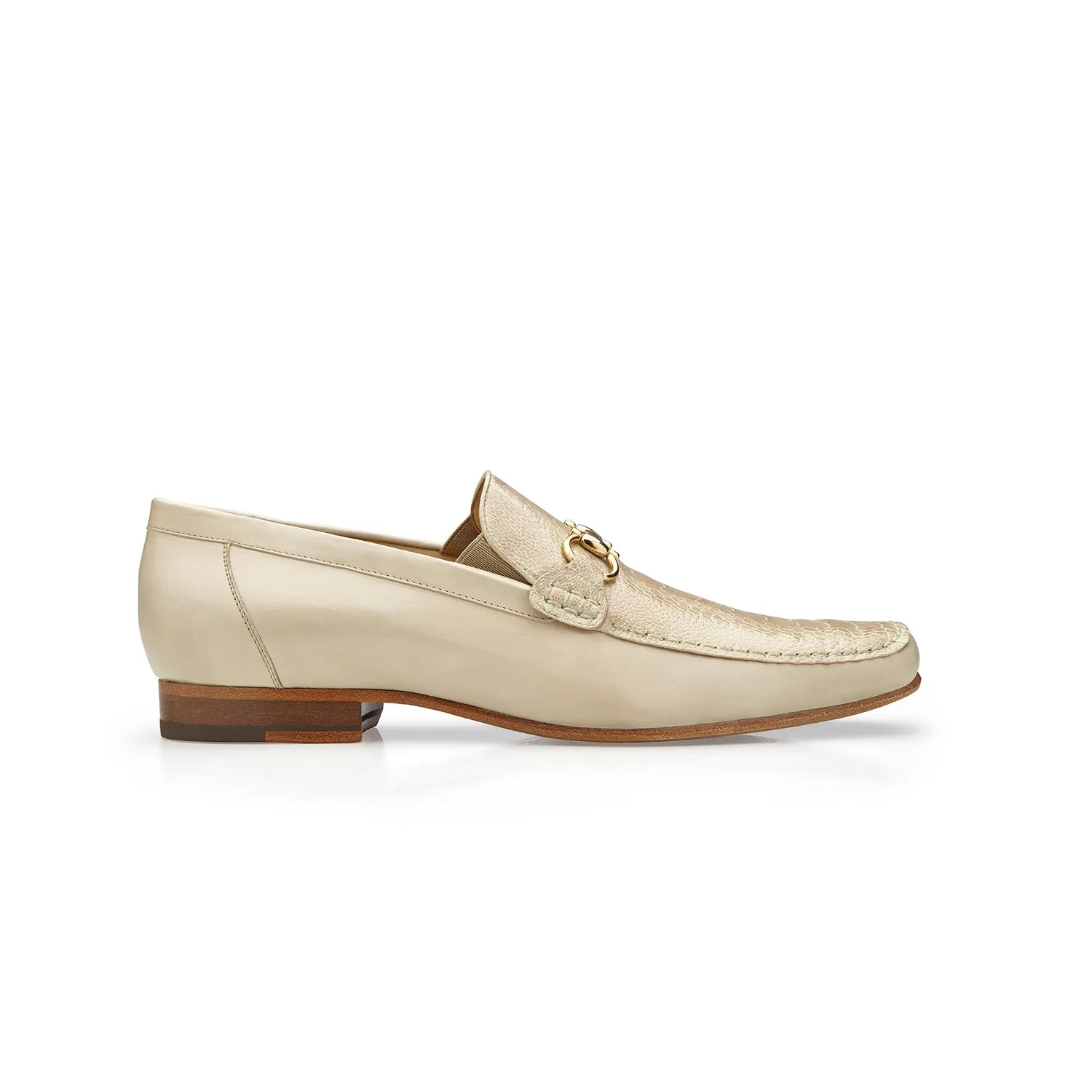 Belvedere Bruno 1026 Men's Shoes Black Exotic Ostrich / Calf-Skin Leather Horsebit Split-Toe Loafers (BV3072)