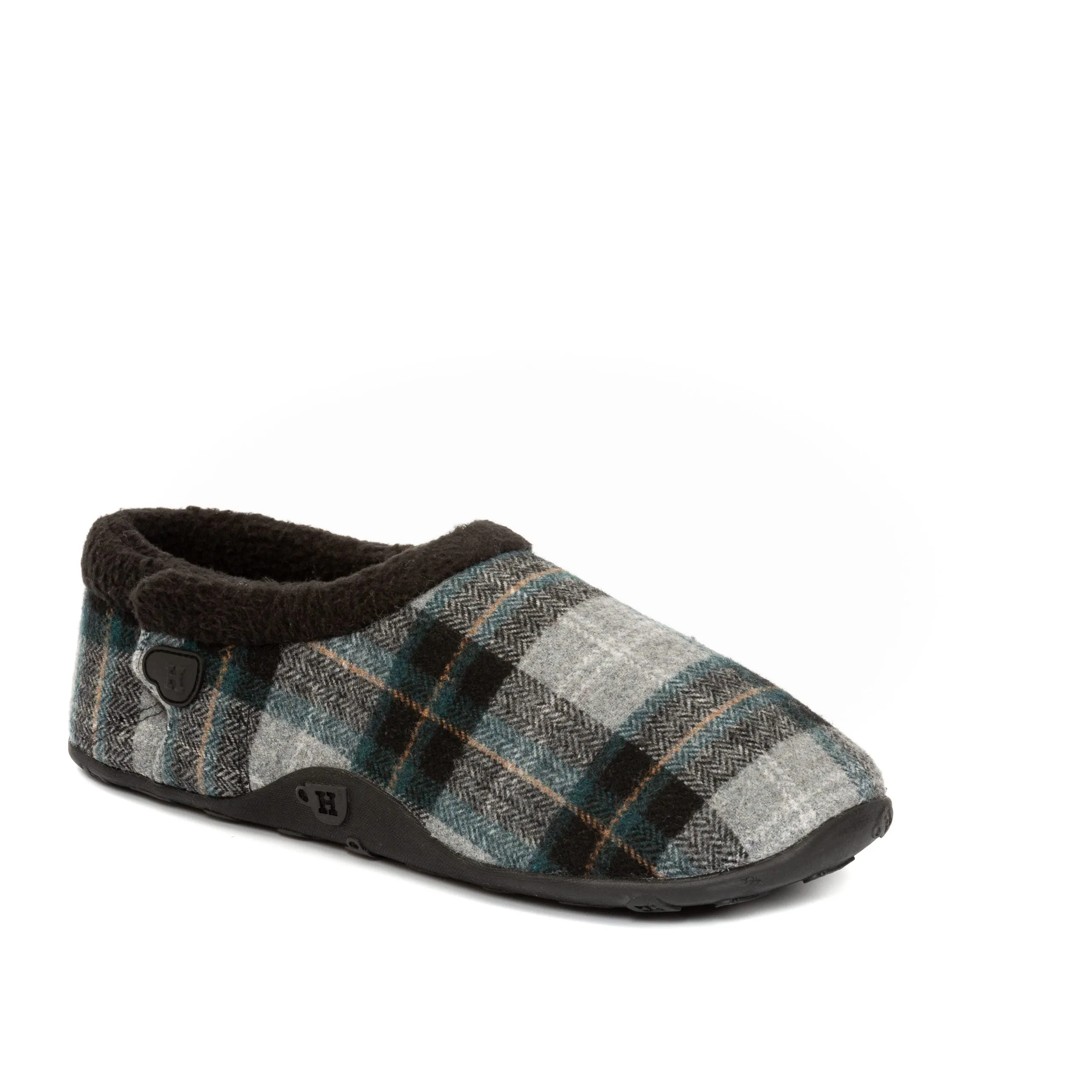 Ben - Grey Blue Black Check Men's Slippers