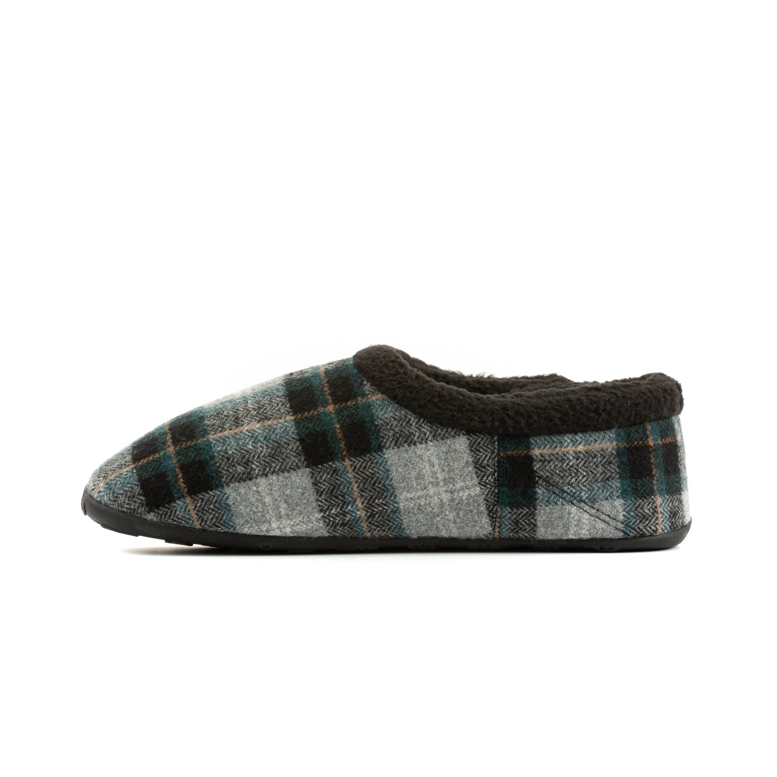 Ben - Grey Blue Black Check Men's Slippers