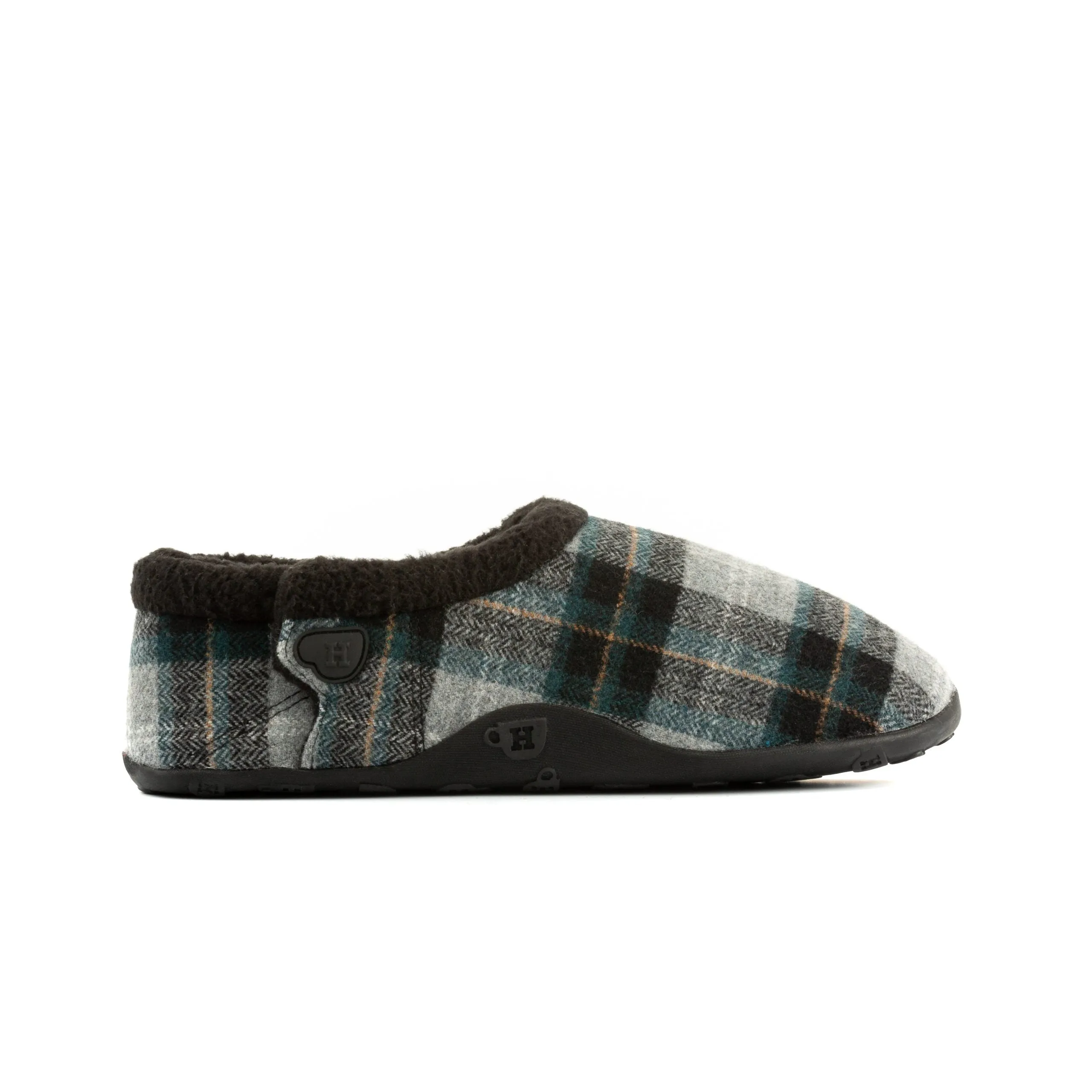 Ben - Grey Blue Black Check Men's Slippers