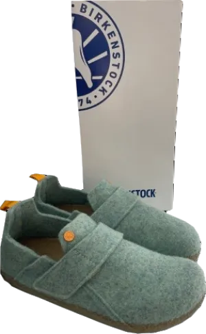 Birkenstock Mint Green Zermatt Kids Wool Felt Slippers Bnib UK 2 EU 34 👼