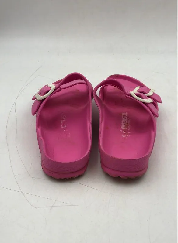 Birkenstock Women's Pink Open Toe Slip-On Slide Sandals - Size EUR 38