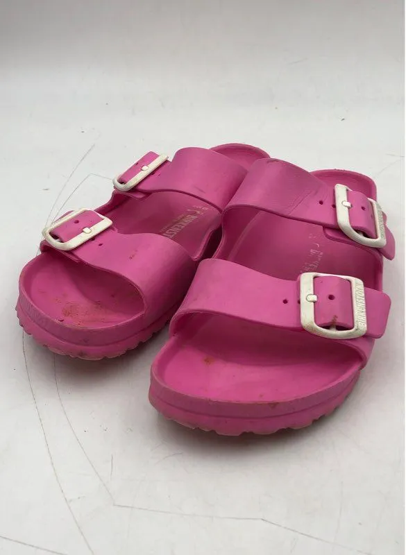 Birkenstock Women's Pink Open Toe Slip-On Slide Sandals - Size EUR 38