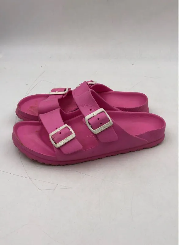 Birkenstock Women's Pink Open Toe Slip-On Slide Sandals - Size EUR 38