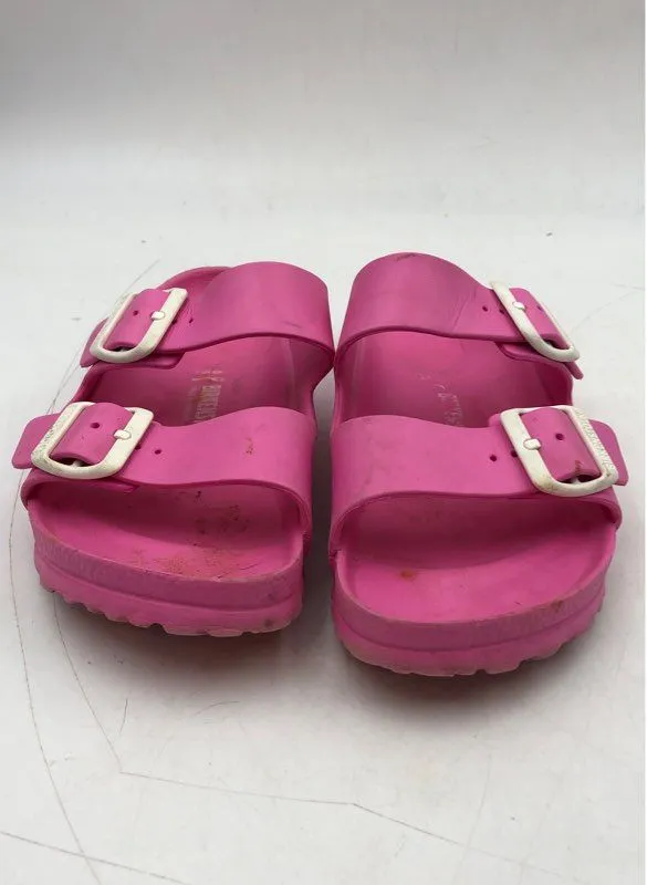 Birkenstock Women's Pink Open Toe Slip-On Slide Sandals - Size EUR 38