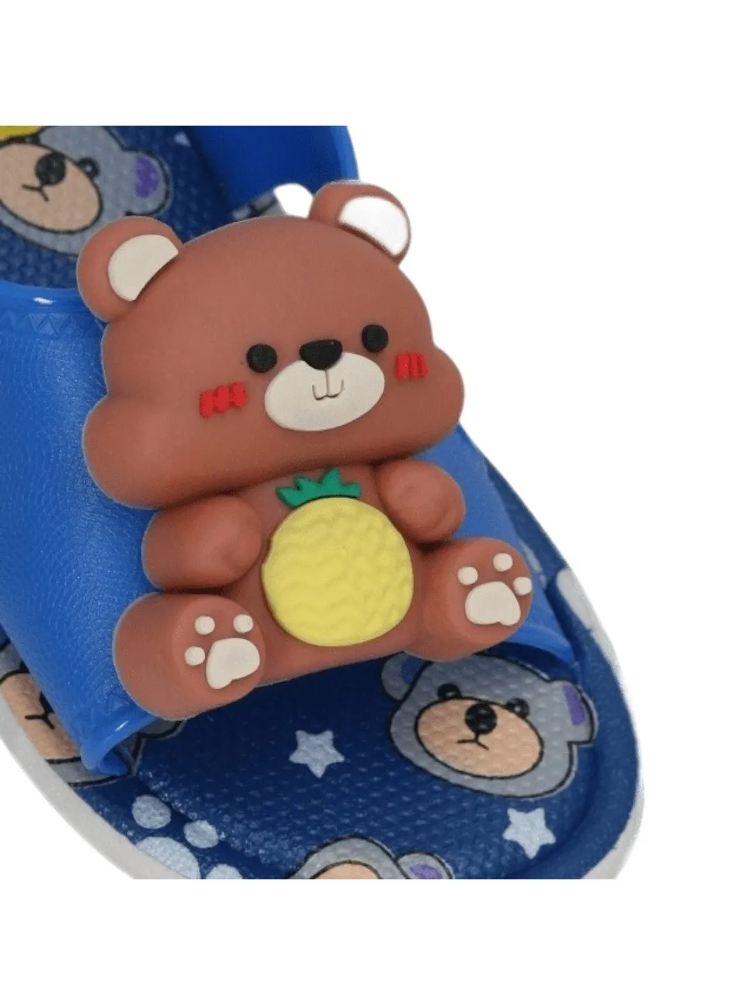 Blue Teddy Applique Sandals for Kids