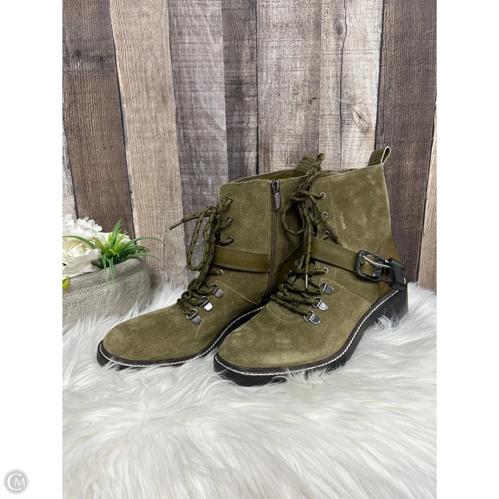 Boots Combat By Vince Camuto In Green, Size: 9