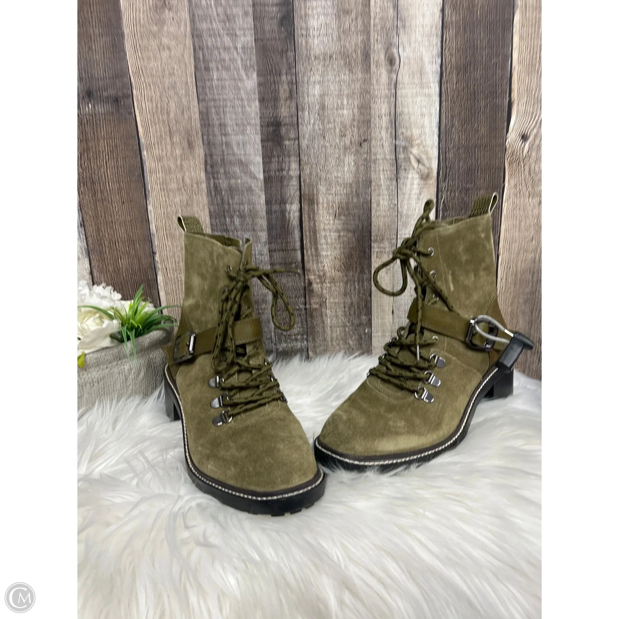 Boots Combat By Vince Camuto In Green, Size: 9