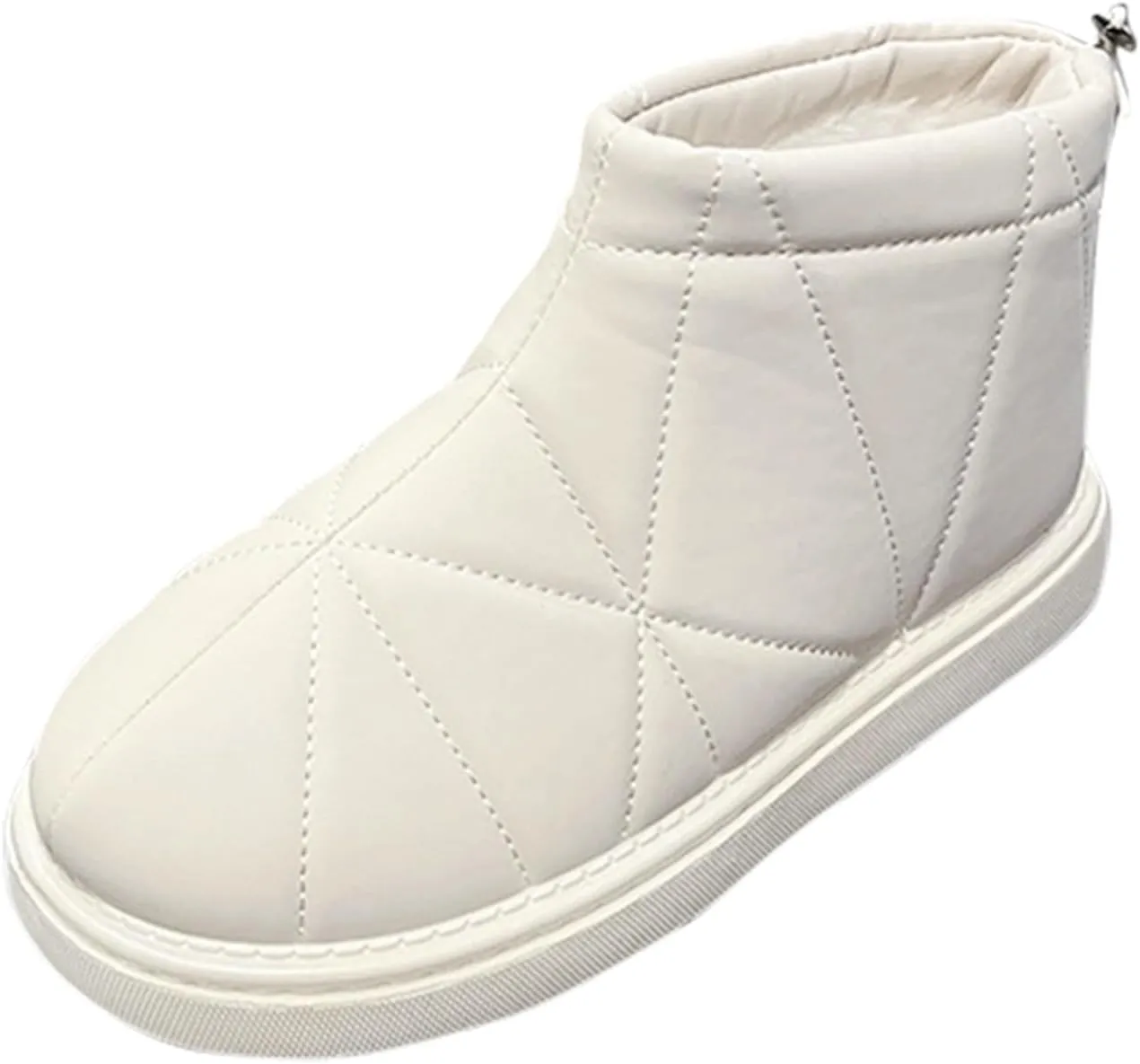 Boots for Women Fur Lined Warm Waterproof Plush Women Boots Platform Elastic Gore Trendy Casual Winter Shoes