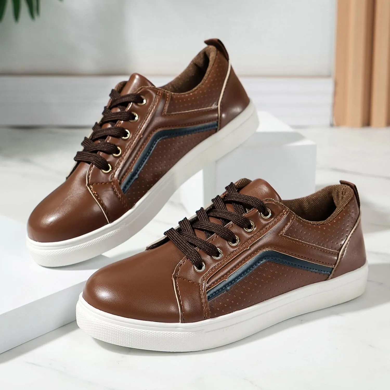 Boots for Women Lace up Platform Soft Comfortable Ankle Boots Outdoor Trendy Casual Women Shoes