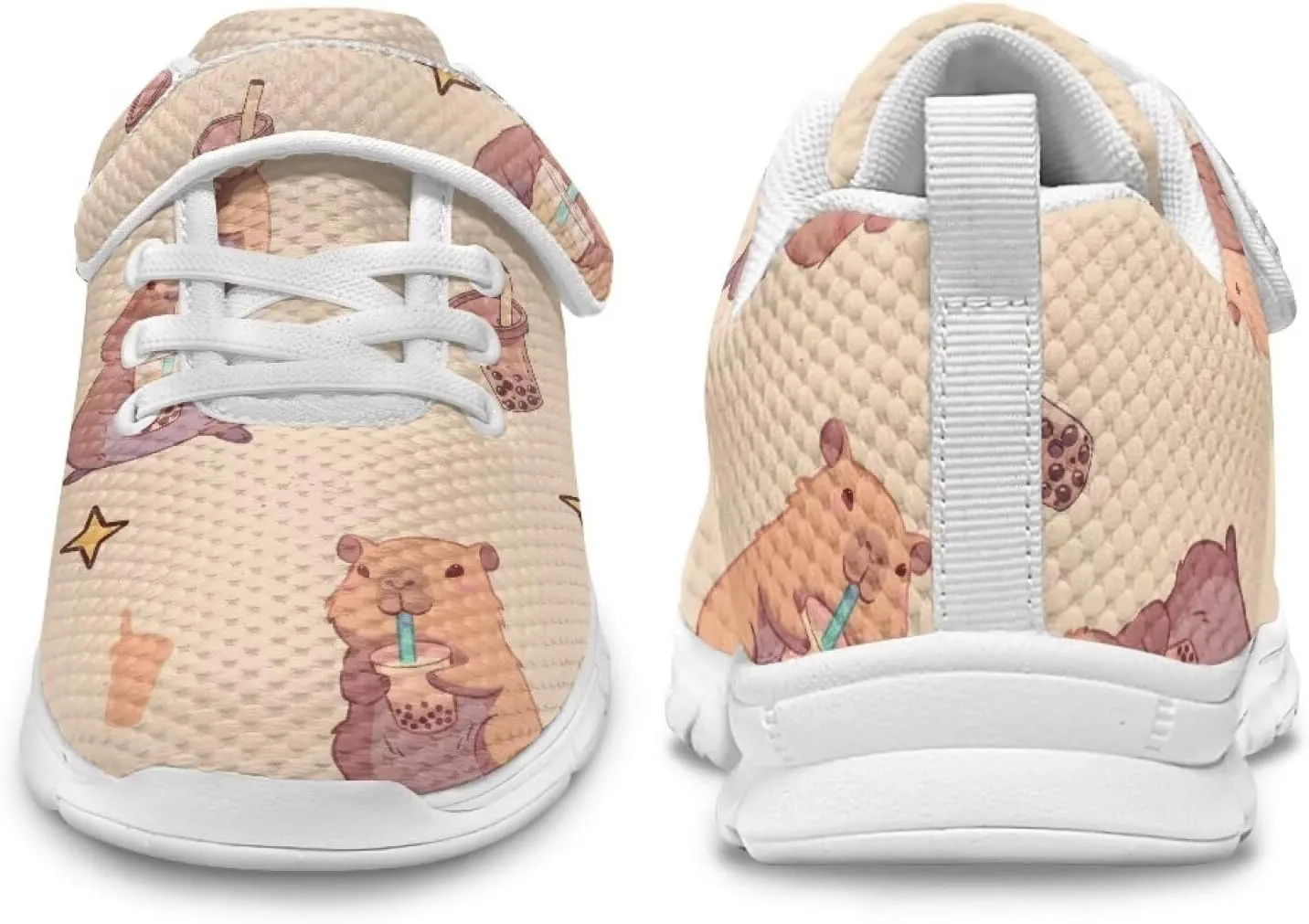 Boys Girls Single Buckle Sneakers,Lightweight Spring Outdoor Sports Shoes,Children Anti-Skid Mesh Cycling Sneaker