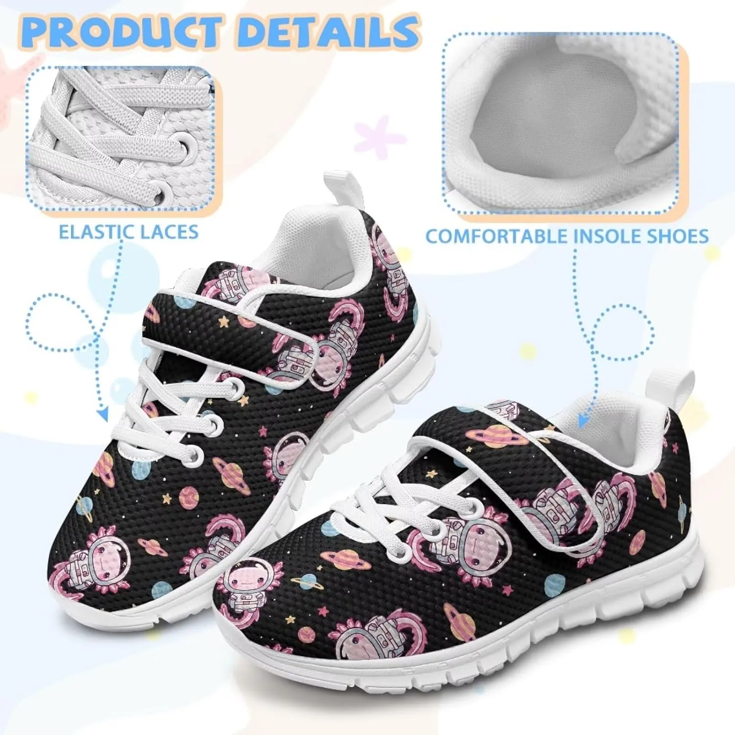 Boys Girls Single Buckle Sneakers,Lightweight Spring Outdoor Sports Shoes,Children Anti-Skid Mesh Cycling Sneaker