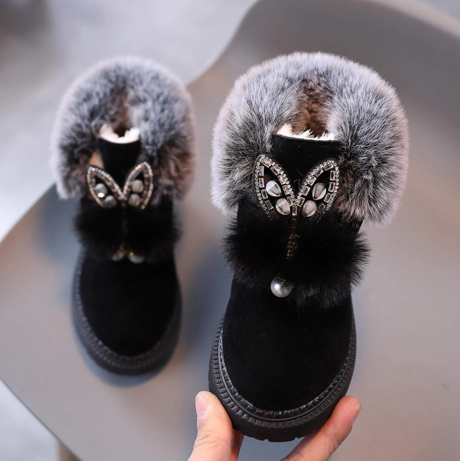 Boys Girls Waterproof Outdoor Ankle Boots Buckle Strap Short Combat Boots Casual Shoes for Little Kids Toddler