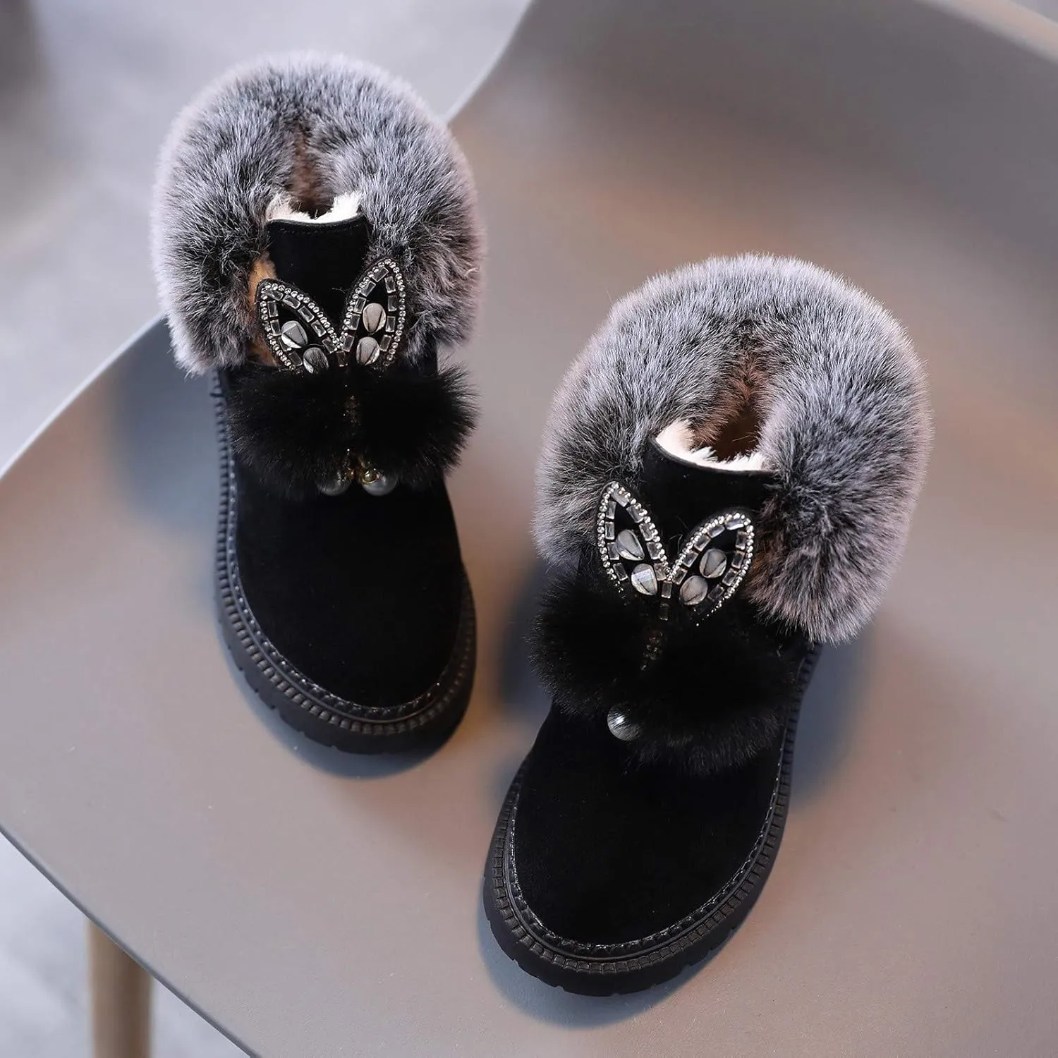Boys Girls Waterproof Outdoor Ankle Boots Buckle Strap Short Combat Boots Casual Shoes for Little Kids Toddler