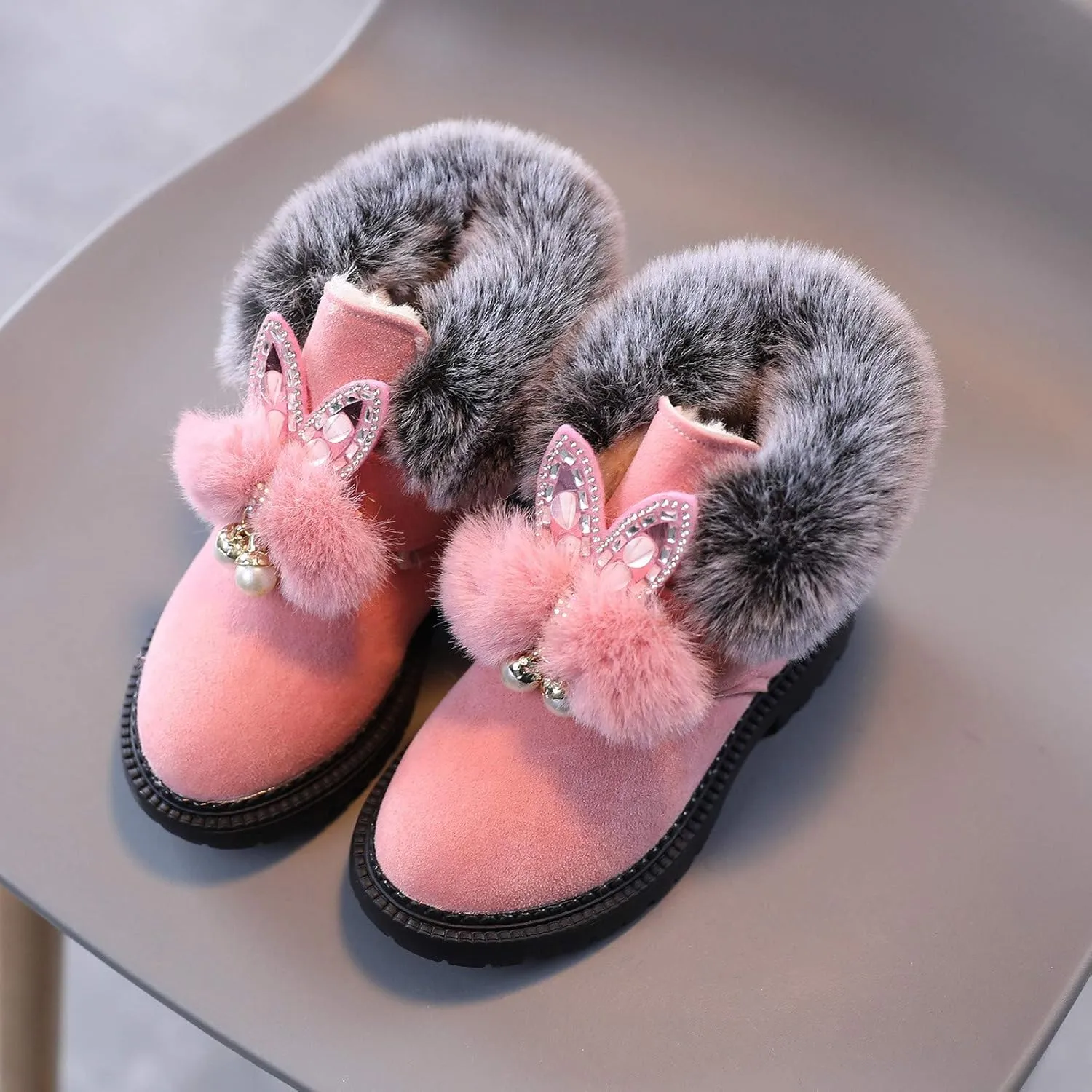 Boys Girls Waterproof Outdoor Ankle Boots Buckle Strap Short Combat Boots Casual Shoes for Little Kids Toddler