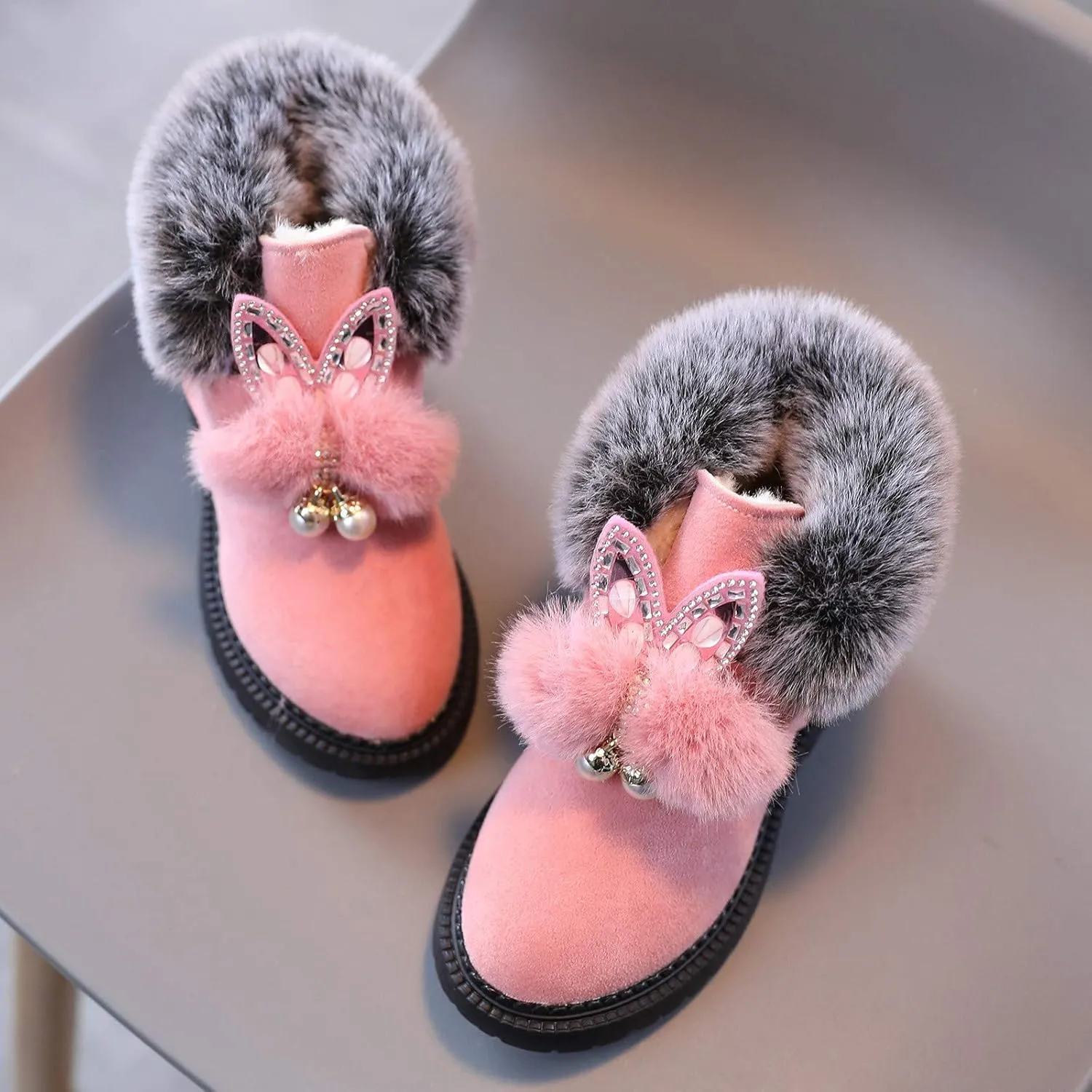 Boys Girls Waterproof Outdoor Ankle Boots Buckle Strap Short Combat Boots Casual Shoes for Little Kids Toddler