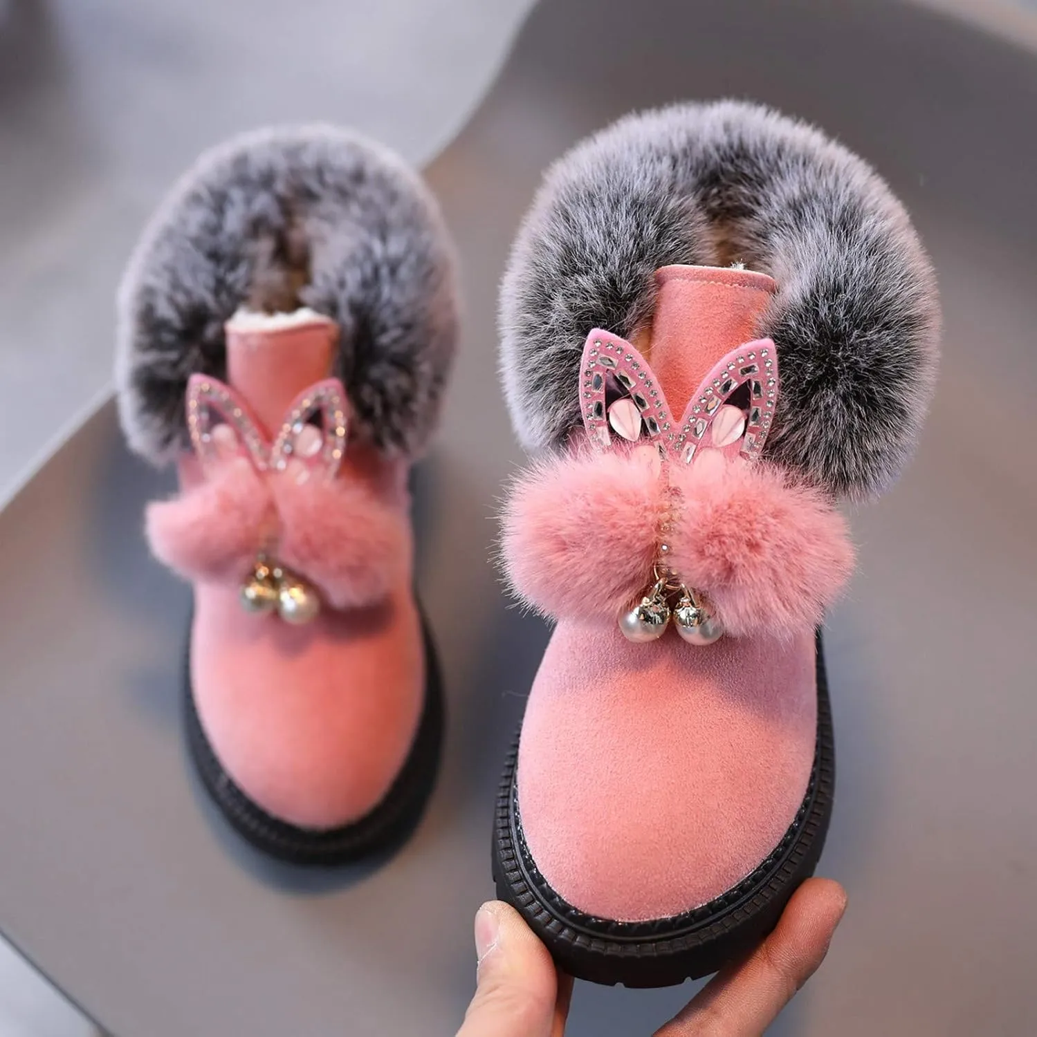 Boys Girls Waterproof Outdoor Ankle Boots Buckle Strap Short Combat Boots Casual Shoes for Little Kids Toddler