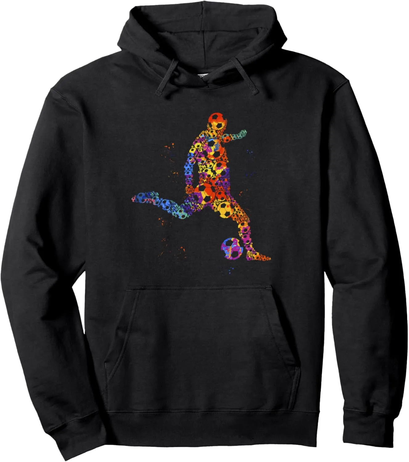 Boys Men Soccer Player Sport Graphic Coach Pullover Hoodie