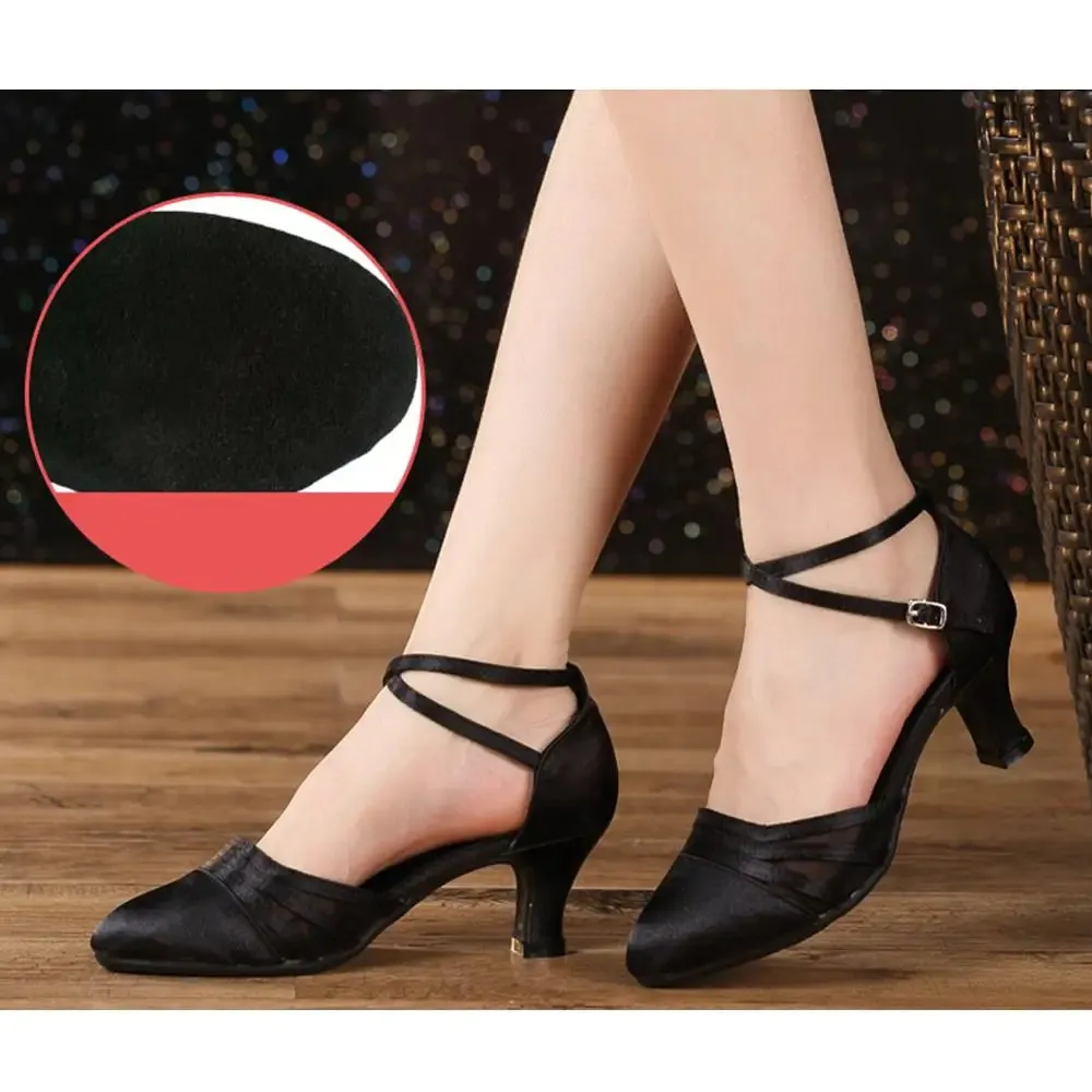 Brand New Latin Dance Shoes Modern Women Ballroom Tango Girls Ladies 3.5/5.5CM Heels With Softsole Sequins Cloth Dropshipping