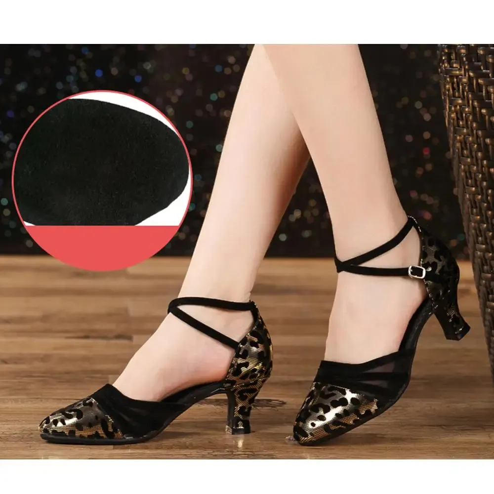 Brand New Latin Dance Shoes Modern Women Ballroom Tango Girls Ladies 3.5/5.5CM Heels With Softsole Sequins Cloth Dropshipping