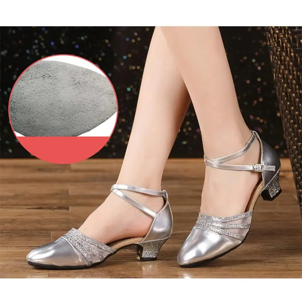 Brand New Latin Dance Shoes Modern Women Ballroom Tango Girls Ladies 3.5/5.5CM Heels With Softsole Sequins Cloth Dropshipping
