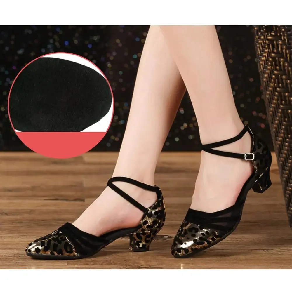 Brand New Latin Dance Shoes Modern Women Ballroom Tango Girls Ladies 3.5/5.5CM Heels With Softsole Sequins Cloth Dropshipping