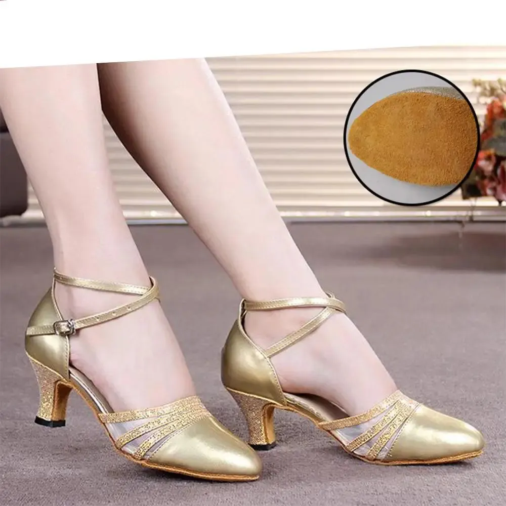 Brand New Latin Dance Shoes Modern Women Ballroom Tango Girls Ladies 3.5/5.5CM Heels With Softsole Sequins Cloth Dropshipping