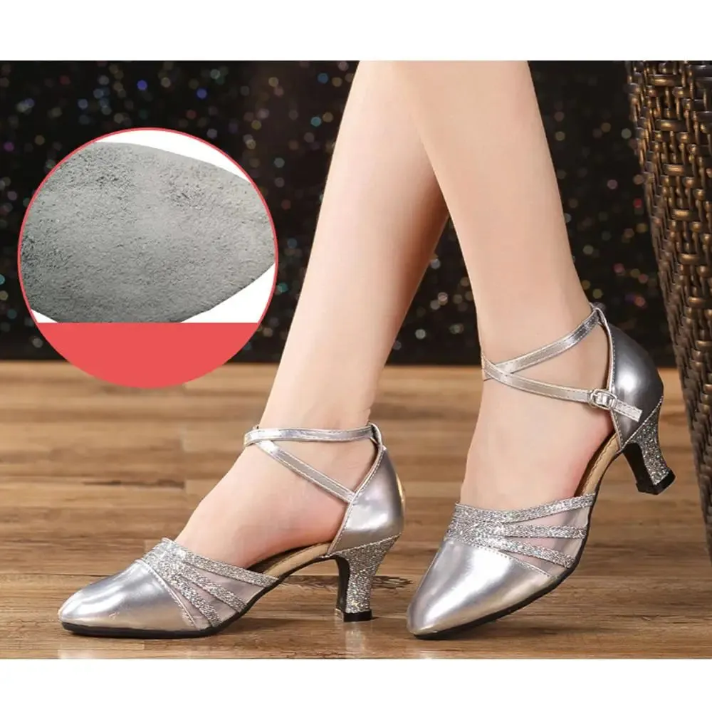 Brand New Latin Dance Shoes Modern Women Ballroom Tango Girls Ladies 3.5/5.5CM Heels With Softsole Sequins Cloth Dropshipping