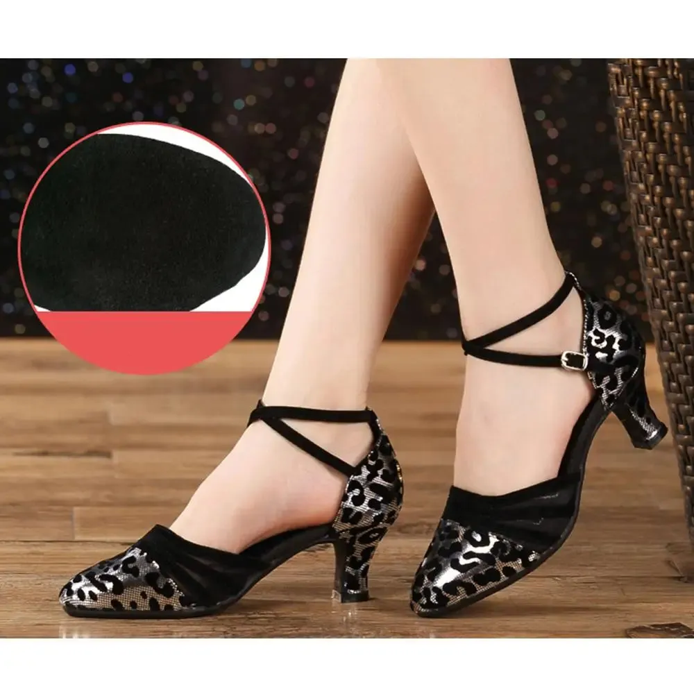 Brand New Latin Dance Shoes Modern Women Ballroom Tango Girls Ladies 3.5/5.5CM Heels With Softsole Sequins Cloth Dropshipping
