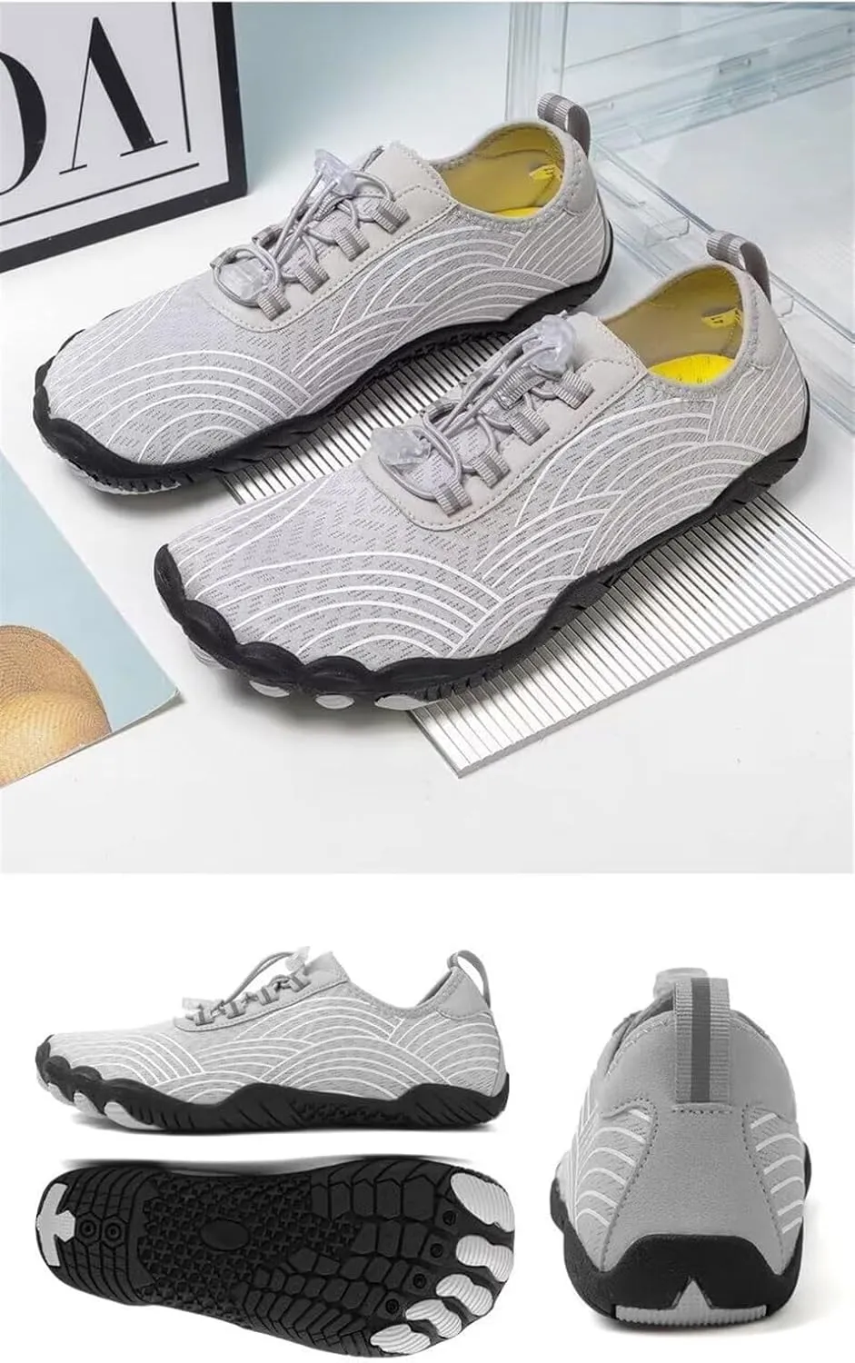 Breathable Barefoot Shoes for Women Men & Non-Slip Athletic Footwear Wide Toe Water Shoes Hike Barefoot Shoes for Womens Mens Footwear