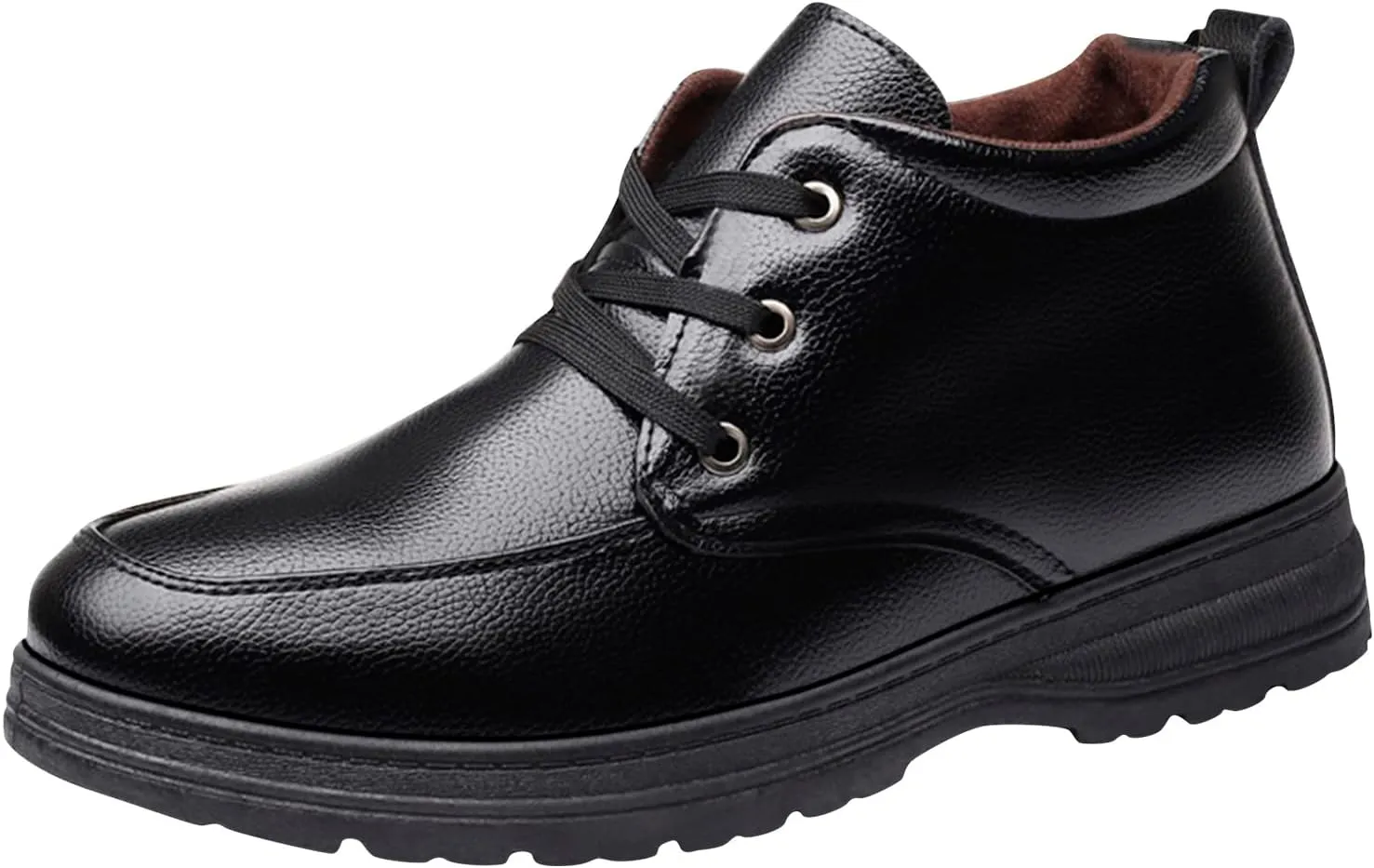 Breathable Dress Sneaker Men Shoes Casual High Top Cotton Shoes Old People Cotton Old Men Leather