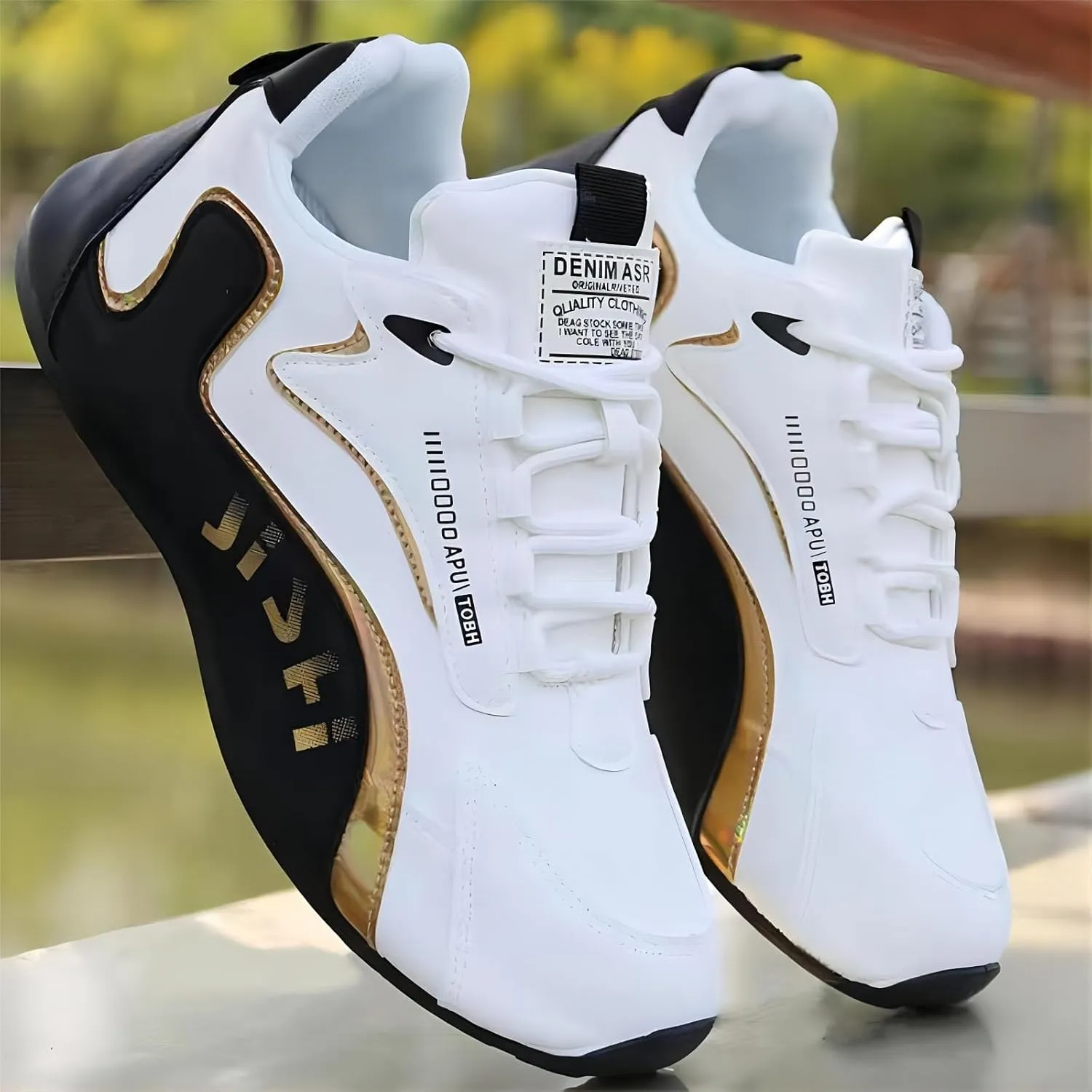 Breathable Dress Sneaker Men's Shoes Casual New Men's Shoes White Fashionable Sports Leather for