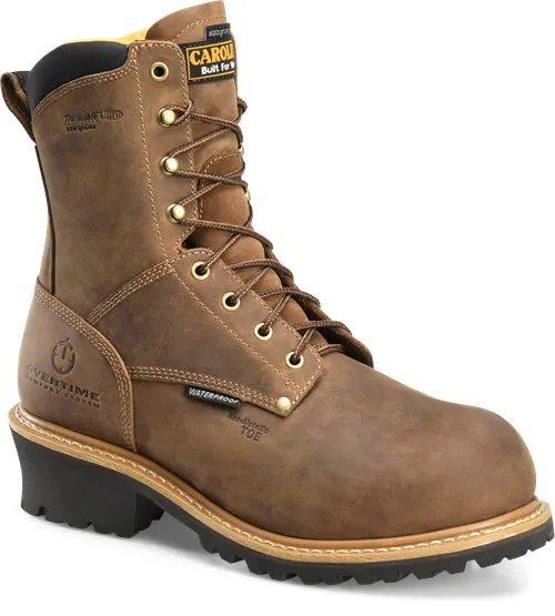 CAROLINA POLAR 8" INSULATED 600G WATERPROOF COMPOSITE TOE LOGGER CA9851