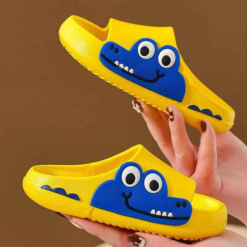 Cartoon Crocodile Kids Slippers
