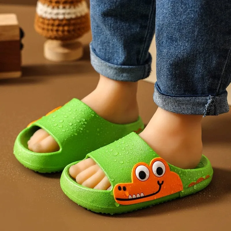 Cartoon Crocodile Kids Slippers
