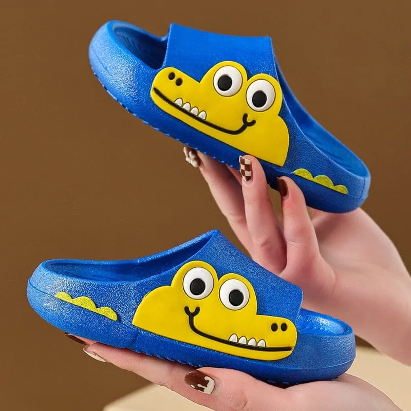 Cartoon Crocodile Kids Slippers