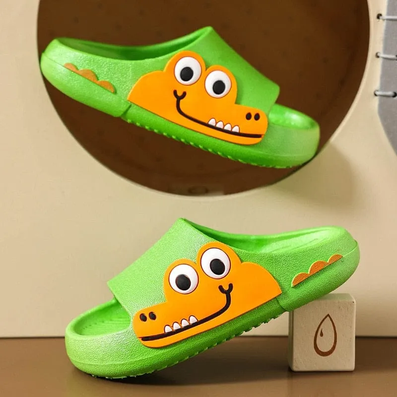Cartoon Crocodile Kids Slippers