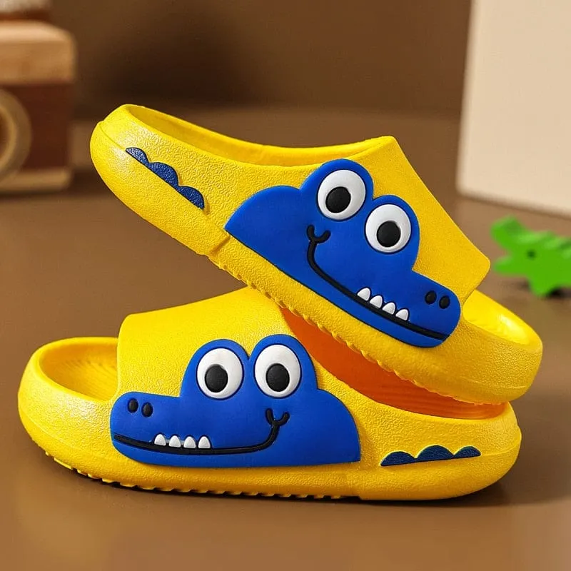 Cartoon Crocodile Kids Slippers