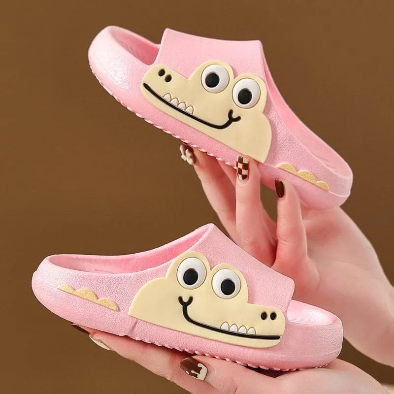 Cartoon Crocodile Kids Slippers