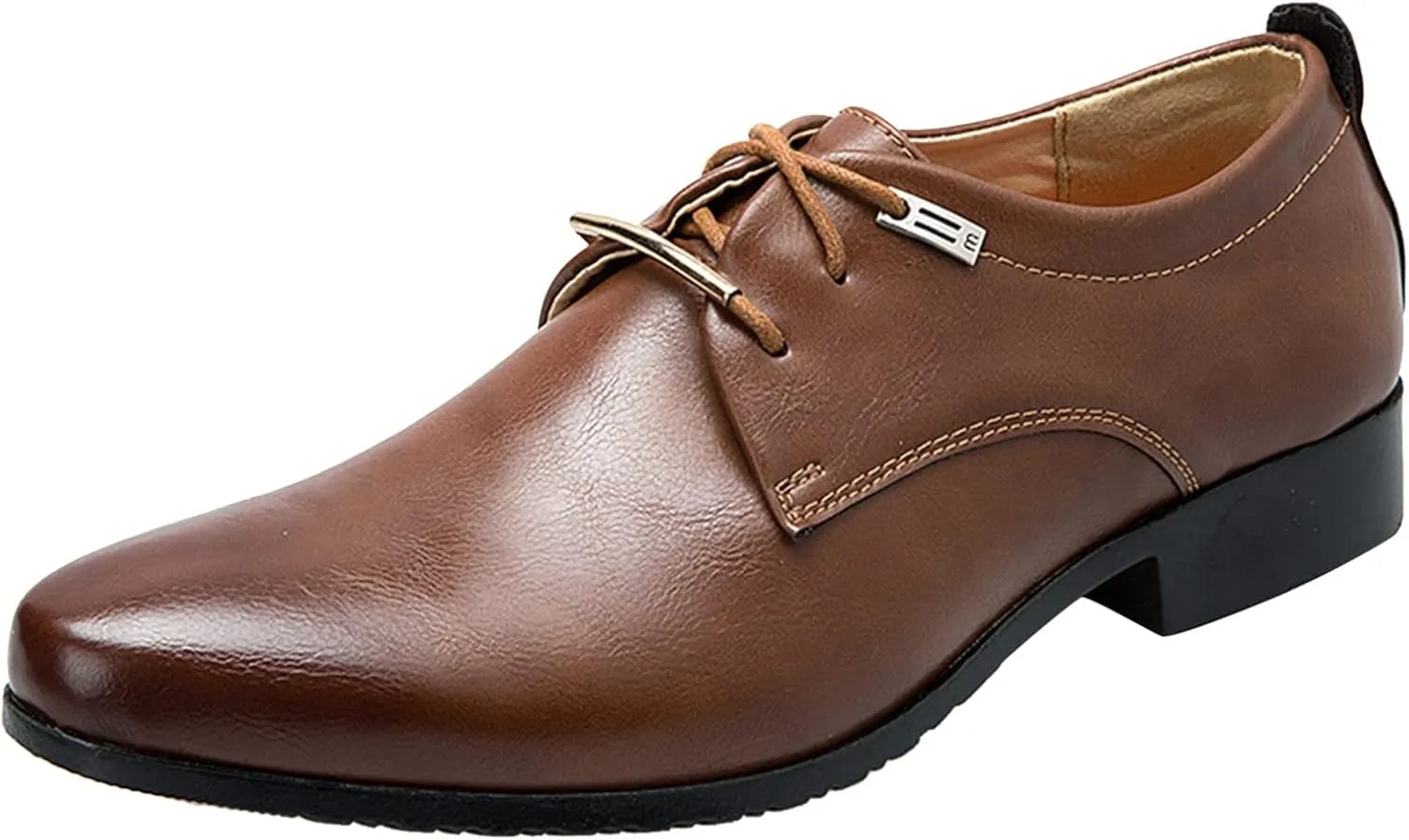 Casual Business Oxfords Shoes Men Low Heel Matte Leather Shoes Elegant Balck Dress Oxfords Business Formal Shoe Men Arch Support Walking Formal Sneakers Elegant Dating Leather Shoe Man